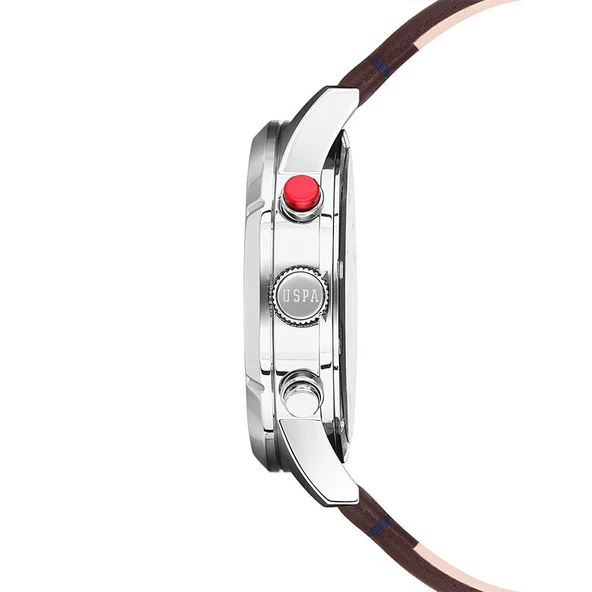U.S. POLO ASSN. USPA1014-09 KAHVERENGİ DERİ KORDON ERKEK KOL SAATİ - 2