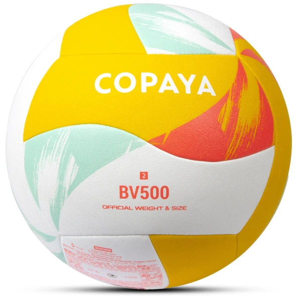 Copaya BV500 Hibrit Plaj Voleybol Topu Sarı-Beyaz No:5 280 gram