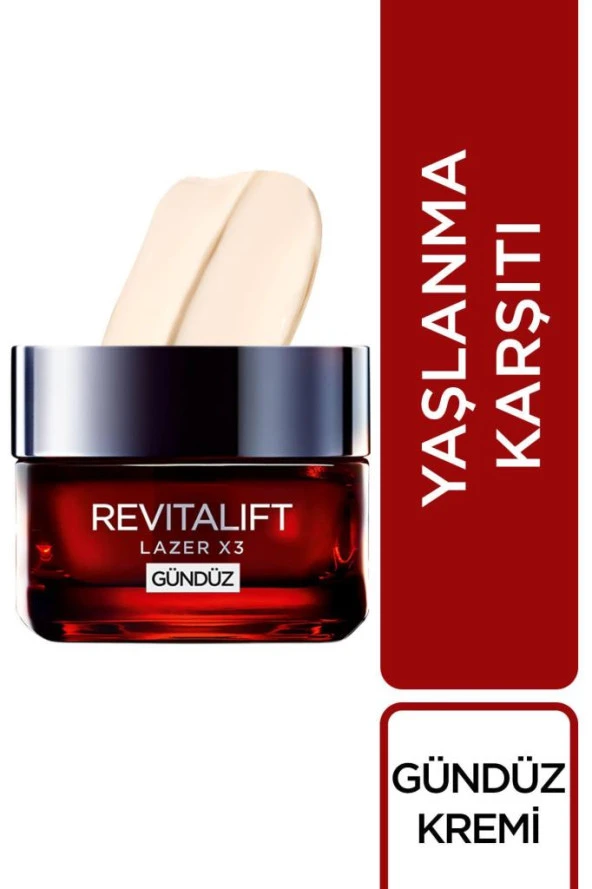 LOreal Paris Revitalift Lazer X3 Yoğun Yaşlanma Karşıtı Gündüz Bakım Kremi Gece Bakım Kremi 50 ml - Resim 2