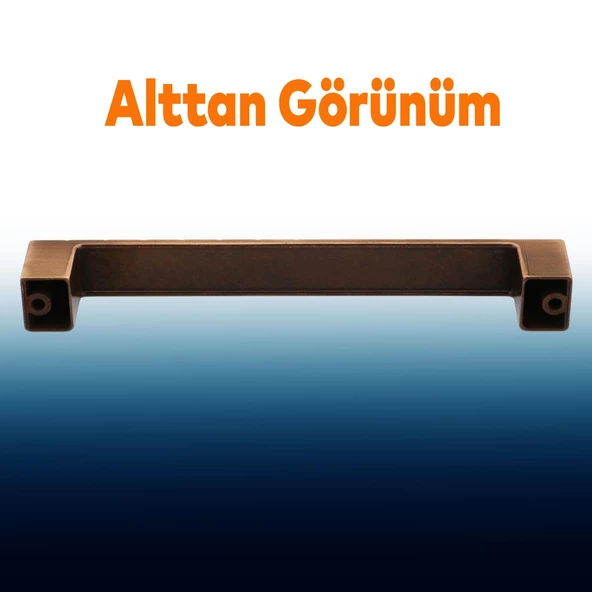 128 mm Eskitme Antik Bakır Bihter Düz Metal Mobilya Mutfak Çekmece Kapak Dolap Kulpu Kulbu Kulpları - 4