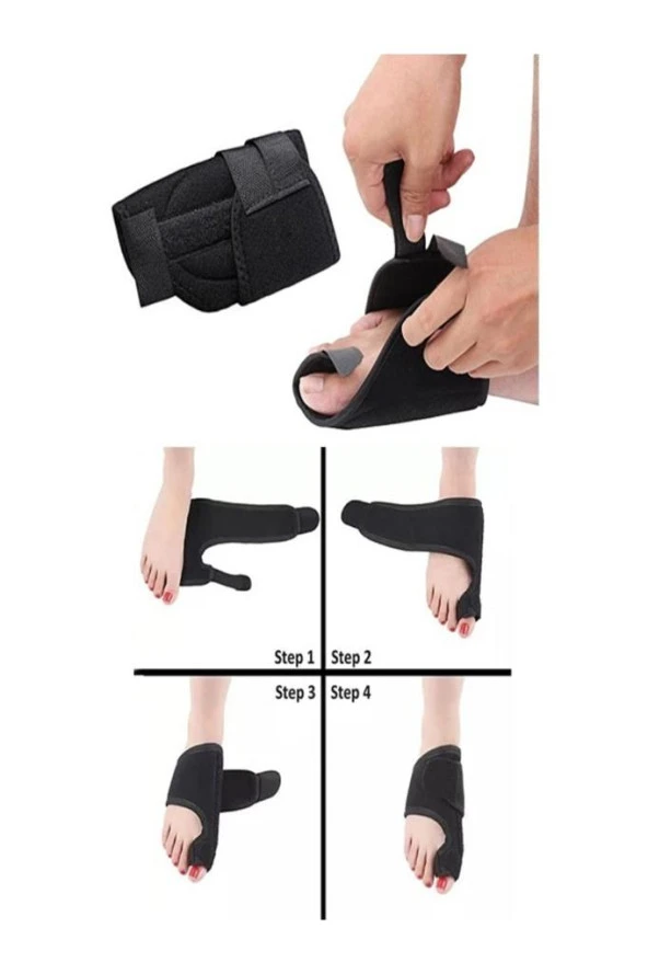 1 Çift (sağ-sol) Halluks Vagus Gece Ateli Ayak Bunyon Kemik Koruyucu Düzeltici Başparmak Tedavisi - 3