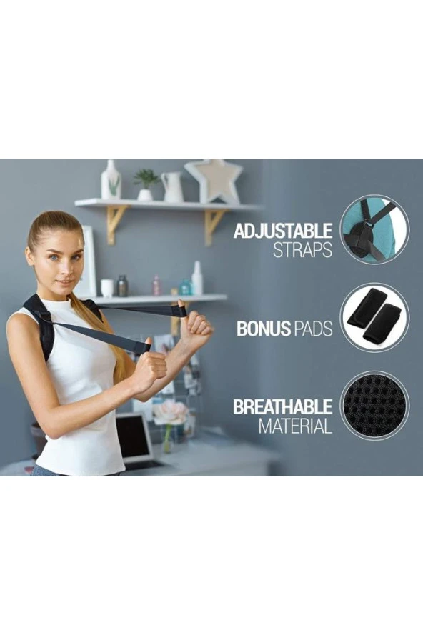 Dik Durmak Kamburluk Için Kelebek Korse Dik Durma Duruş Korsesi Aparatı - 3