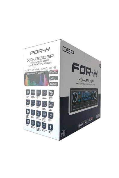 Garaj Dünyası For-X XQ-728DSP 4 Amfi Çıkışlı Profesyonel Yeni Seri Oto Uyumlu Teyp - 4