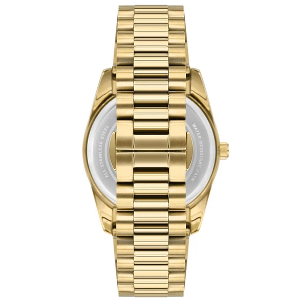 U.S. POLO ASSN. USPA2054-08 ALTIN KAPLAMA TAŞLI KADIN KOL SAATİ - Resim 3