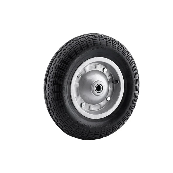 El Arabası Yük Taşıma Tekeri Siboplu Bilyeli Rulmanlı Havalı Dublex 350x70 mm Çelik Jant Tekerlek - 7