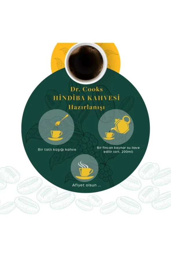 Sesatech Dr Cooks Hindiba Kahvesi Detox Diyet Türk Kahvesi 1 Aylık - (60 KULLANIM) Net 150gr - 3