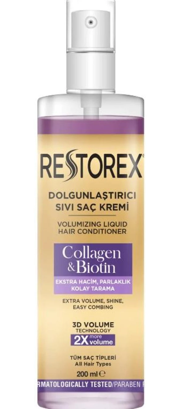 Restorex Sıvı Saç Kremi 200 ml Kolajen Biotin