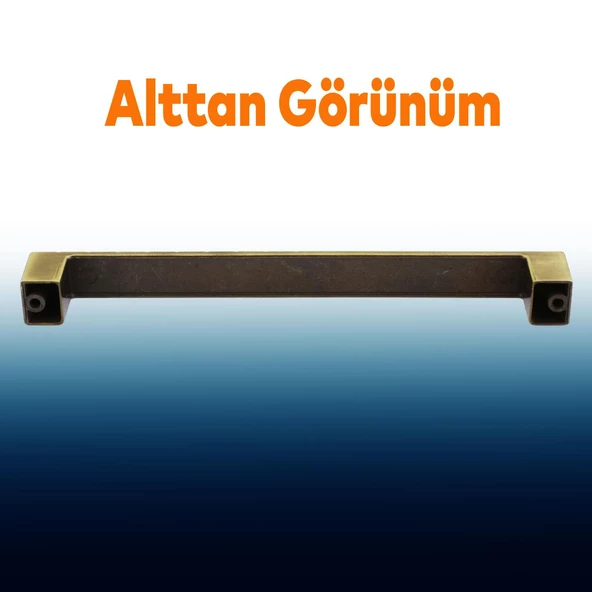 Bihter Metal 160 mm Eskitme Antik Sarı Mobilya Mutfak Çekmece Dolap Dolabı Kulpu Kulbu Kulpları - Resim 4