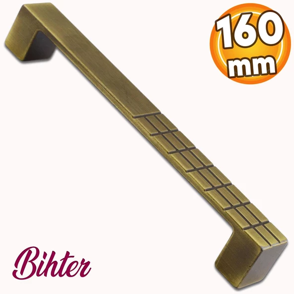 Bihter Metal 160 mm Eskitme Antik Sarı Mobilya Mutfak Çekmece Dolap Dolabı Kulpu Kulbu Kulpları