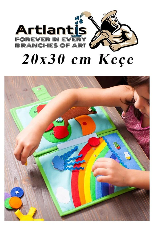 Mavi Keçe 50x70 cm 2.0 mm 1 Adet Renkli Hobi Keçesi Elişi Keçesi Anasınıfı Kreş Okul Öncesi - 3