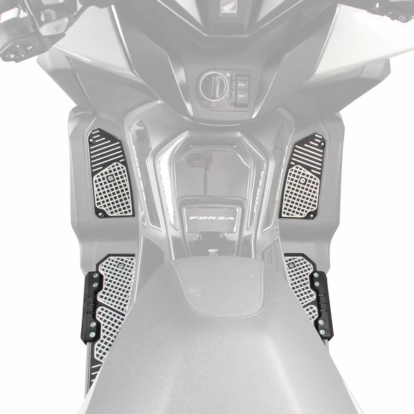GP Kompozit Honda Forza 250 2018-2025 Uyumlu Basamak Alüminyum Gri - 3