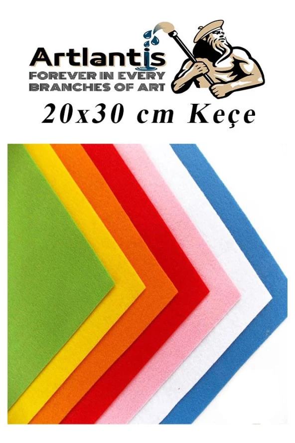 Yeşil Keçe 50x70 cm 2.0 mm 3 Adet Renkli Hobi Keçesi Elişi Keçesi Anasınıfı Kreş Okul Öncesi - 4