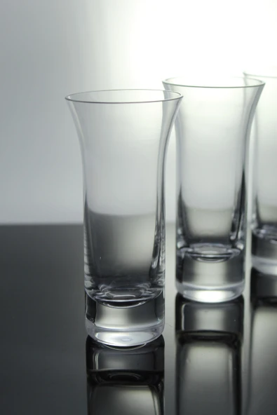 Paşabahçe Denizli Cam Mini El İmalatı Kristal Dolgu Taban 6 Lı Bardak 204288 19203