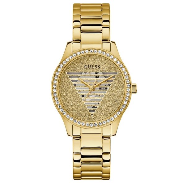 GUESS GUGW0605L2 ALTIN KAPLAMA TAŞLI KADIN KOL SAATİ