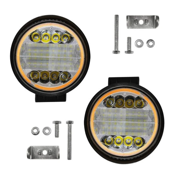 Yuvarlak kırmızı angelli sis lambası 12-24V Adet / LASS311 - 4