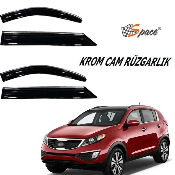 Krom Cam Rüzgarlığı  Kia Sportage 2011-2017/ Caru415 - 2