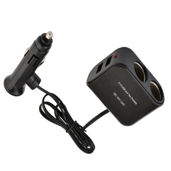 Space Çift Usbli İkili Çakmak Soketi 12-24V / ICCA70 - Resim 3