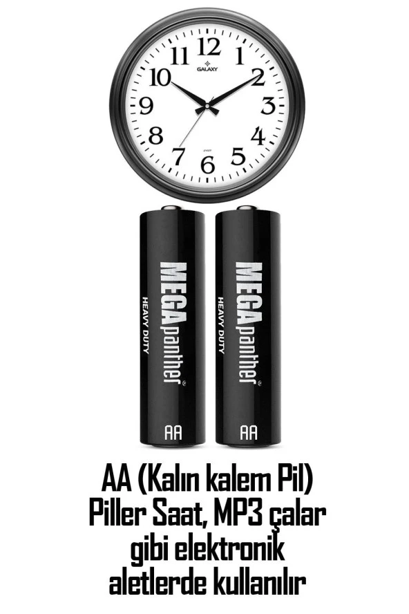 4lü AA R6 Kalın Kalem Pil Saat Pili Zn-C 1.5V - 3