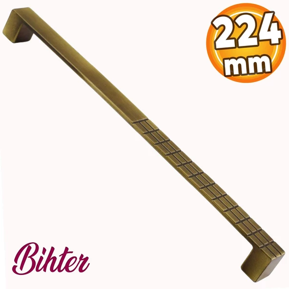 Bihter Mobilya Mutfak Dolabı Çekmece Dolap Kapak Kulpu Kulbu Metal Kulpları Siyah (224 MM-22.4 CM)