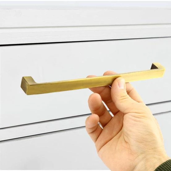 Düz Eskitme Antik Sarı Bihter Metal 224 mm Mobilya Mutfak Çekmece Dolap Dolabı Kulpu Kulbu Kulpları - Resim 5