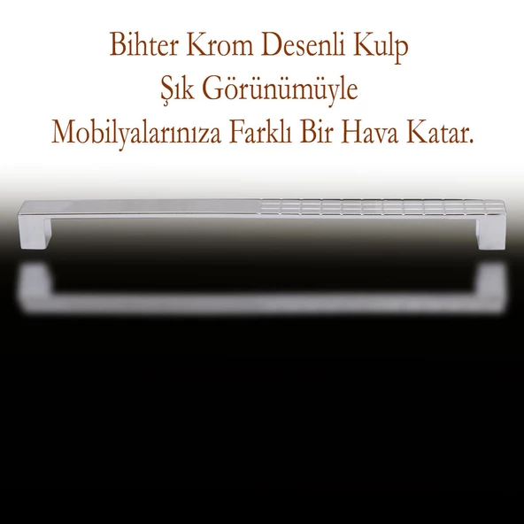 Bihter Mobilya Mutfak Dolabı Çekmece Dolap Kapak Kulpu Kulbu Metal Kulpları Siyah (224 MM-22.4 CM) - Resim 3