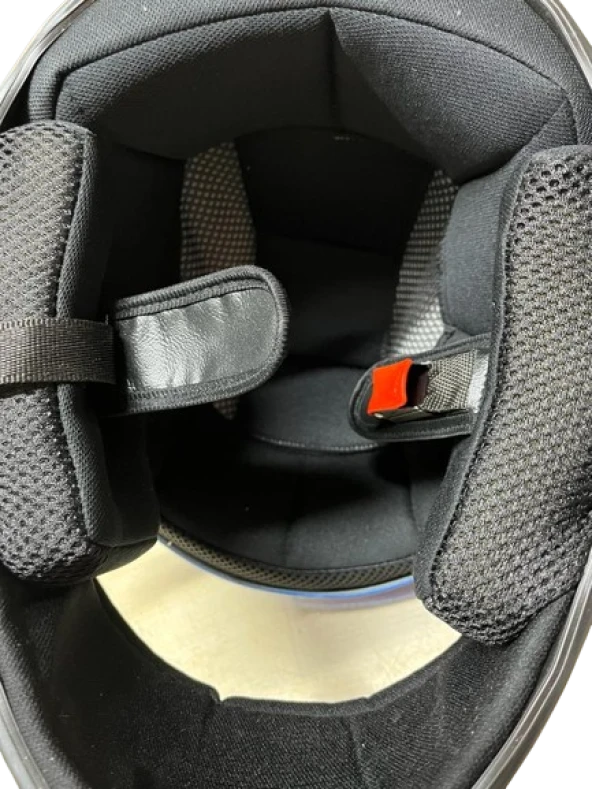 Motosiklet Düz Renk Eko Fullface Kask Beyaz - 5