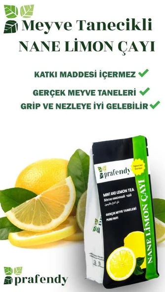 PRAFENDY NANE LİMON ÇAYI - GERÇEK MEYVE TANELİ 250 GR - 3