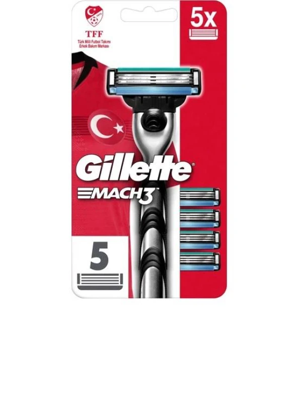 Gillette Mach3 Tıraş Makinesi 4+1 Yedekli