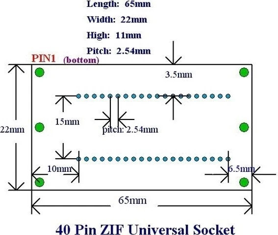 40 Pin Zif Soket Kilitli - 3