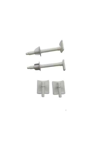 KARE BAŞLIKLI KLOZET KAPAĞI MONTAJ VİDA TAKIMI PLASTİK KV 001-2