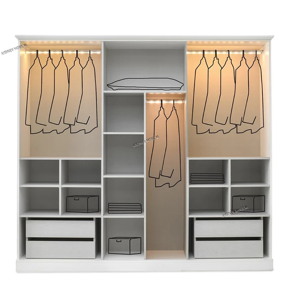 SEVİLLA MDF 6 KAPILI DOLAP - Resim 2