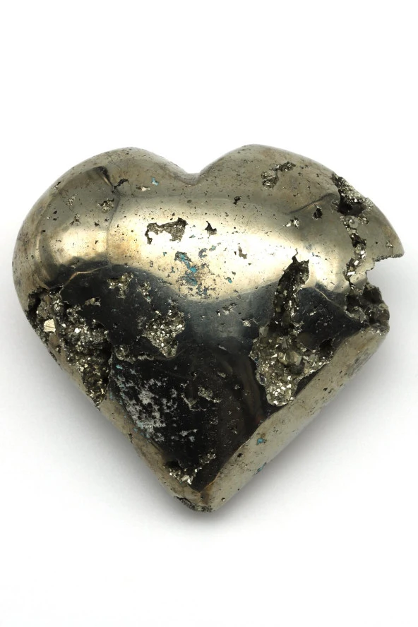 Pirit Doğal Taş Kalp Model Parça - Resim 2