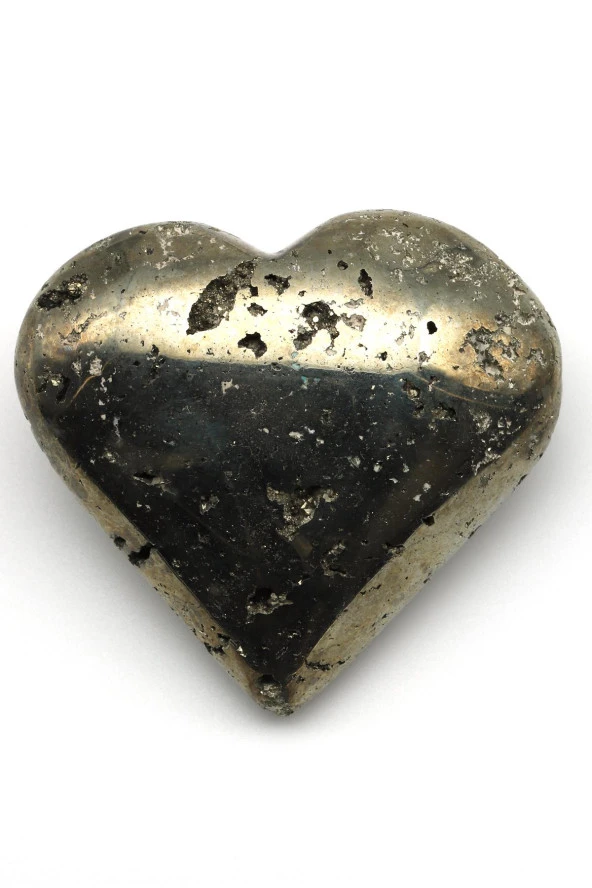 Pirit Doğal Taş Kalp Model Parça - Resim 2