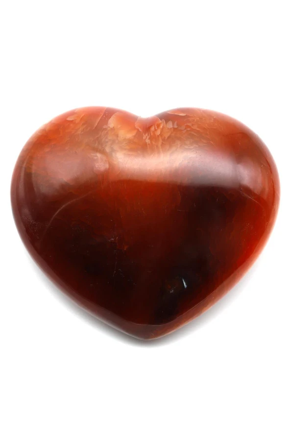 Akik Doğal Taş Kalp Model Parça