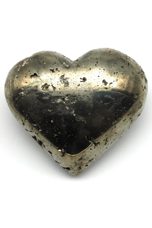 Pirit Doğal Taş Kalp Model Parça - Resim 2