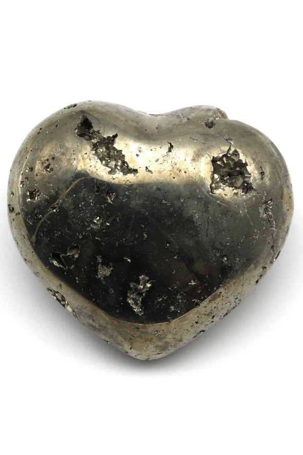 Pirit Doğal Taş Kalp Model Parça