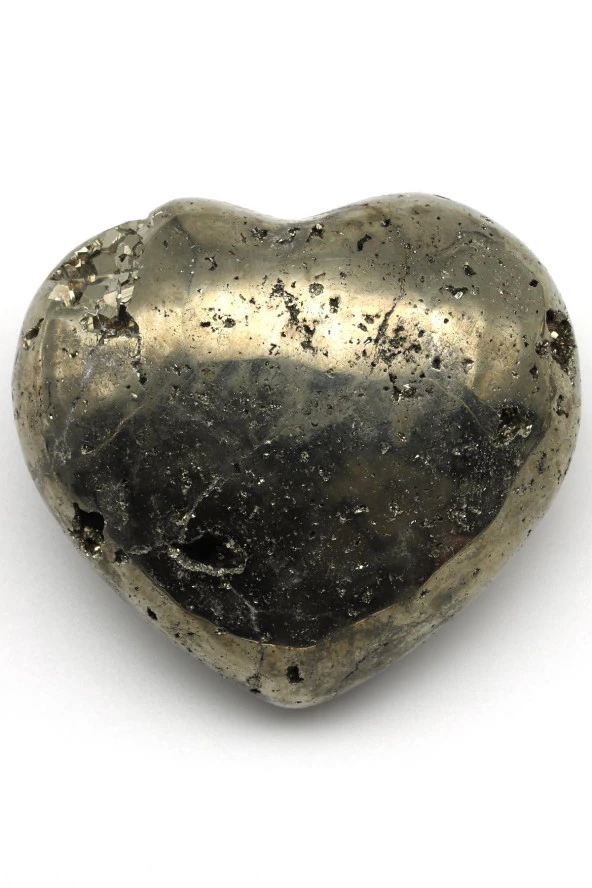 Pirit Doğal Taş Kalp Model Parça - 2