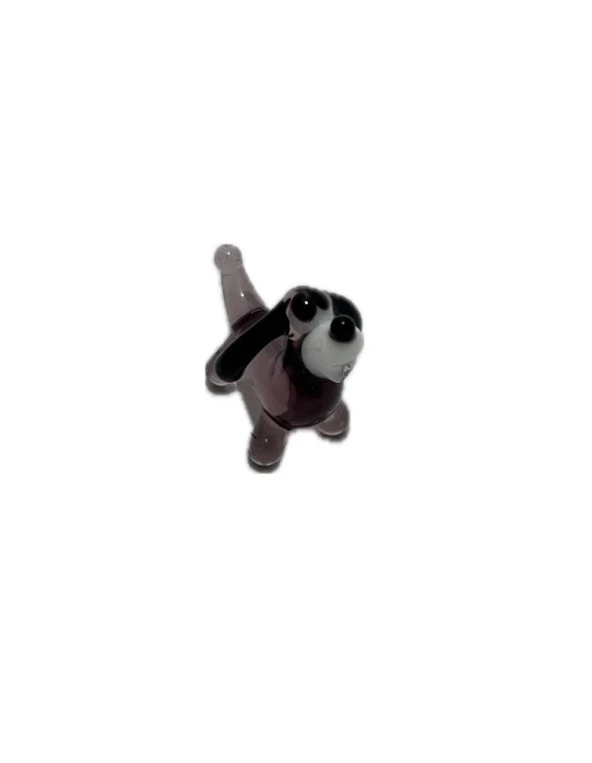 El Yapımı Mini Murano Cam Köpek Biblo A155-01