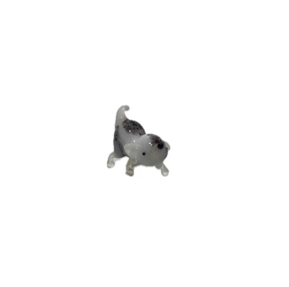 El Yapımı Mini Murano Cam Köpek Biblo A157-01