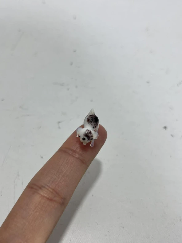 El Yapımı Mini Murano Cam Köpek Biblo A157-01 - 5