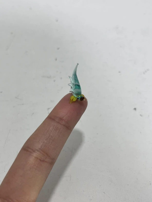 El Yapımı Mini Murano Cam Balık Biblo A158-14 - Resim 5