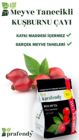 PRAFENDY KUŞBURNU ÇAYI - GERÇEK MEYVE TANELİ 1000 GR - 2