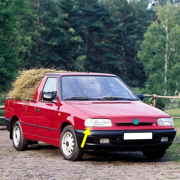 Skoda Pickup Pikap 1995-2001 Ön Sağ Sinyal Lambası Beyaz 6U0953042A