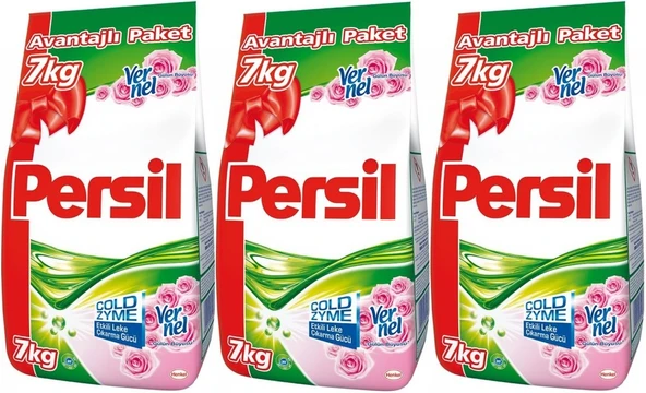 Persil Matik Toz Çamaşır Deterjanı 7+7+7:21KG Gülün Büyüsü (138 Yıkama)