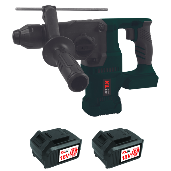 Klpro KLPM18BH-50 18V/5.0Ah. 2.8J Kömürsüz Çift Akülü Pnömatik Matkap Kırıcı/Delici