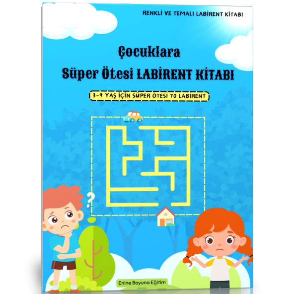 Çocuklara Süper Ötesi Labirent Bulmaca Kitabı (3-9 Yaş)