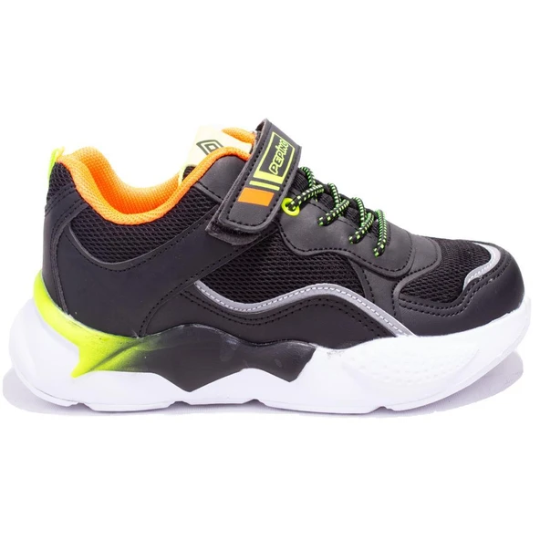 Pepino 1424 Ortopedik Günlük Siyah Turuncu Kız Çocuk Spor Ayakkabı - 2