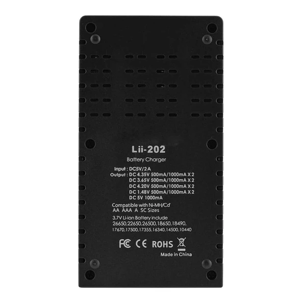 Powermaster 4.2 Volt 500 Mah 5V Usb 1000 Mah Pil Şarj Cihazı Li-on Pil Şarj Aleti 18650 RCR123 18350 17500 14500 - 4