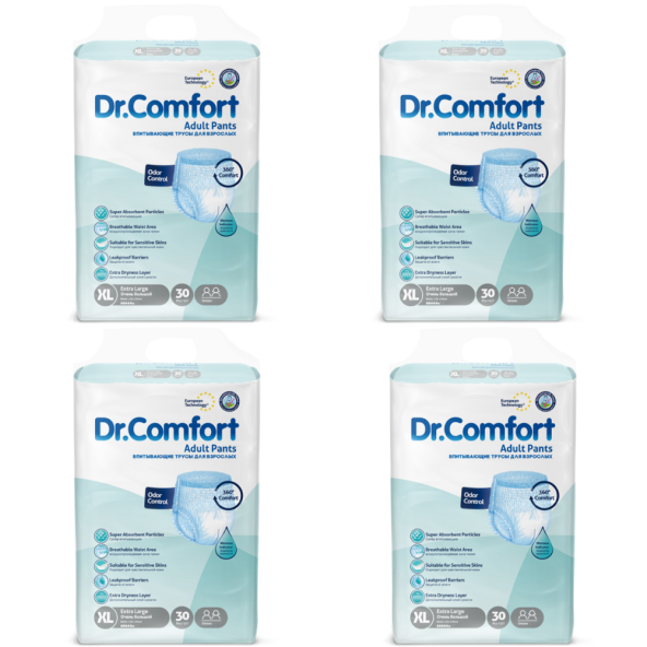 Dr.Comfort Yetişkin Emici Külot Hasta Bezi Extra Large 30'lu 4 Paket 120 Adet