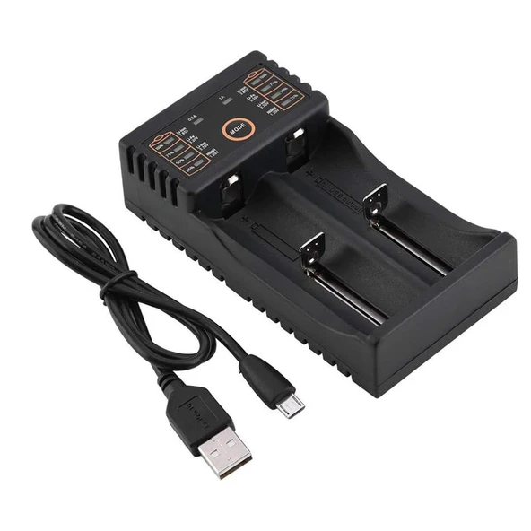 Powermaster 4.2 Volt 500 Mah 5V Usb 1000 Mah Pil Şarj Cihazı Li-on Pil Şarj Aleti 18650 RCR123 18350 17500 14500 - 6